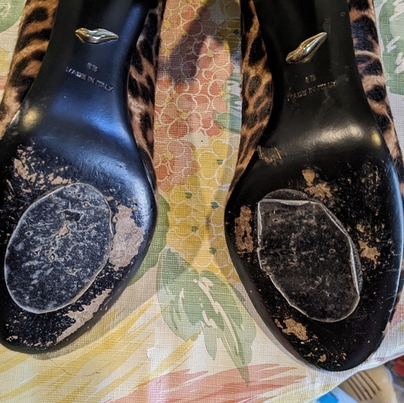 Diane Von Furstenberg  faux leopard print heels - Picture 5 of 14